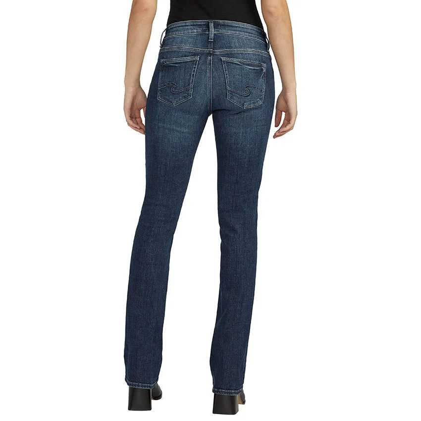Silver Women's Elyse Mid Rise Slim Bootcut Jeans - Indigo - Image 2