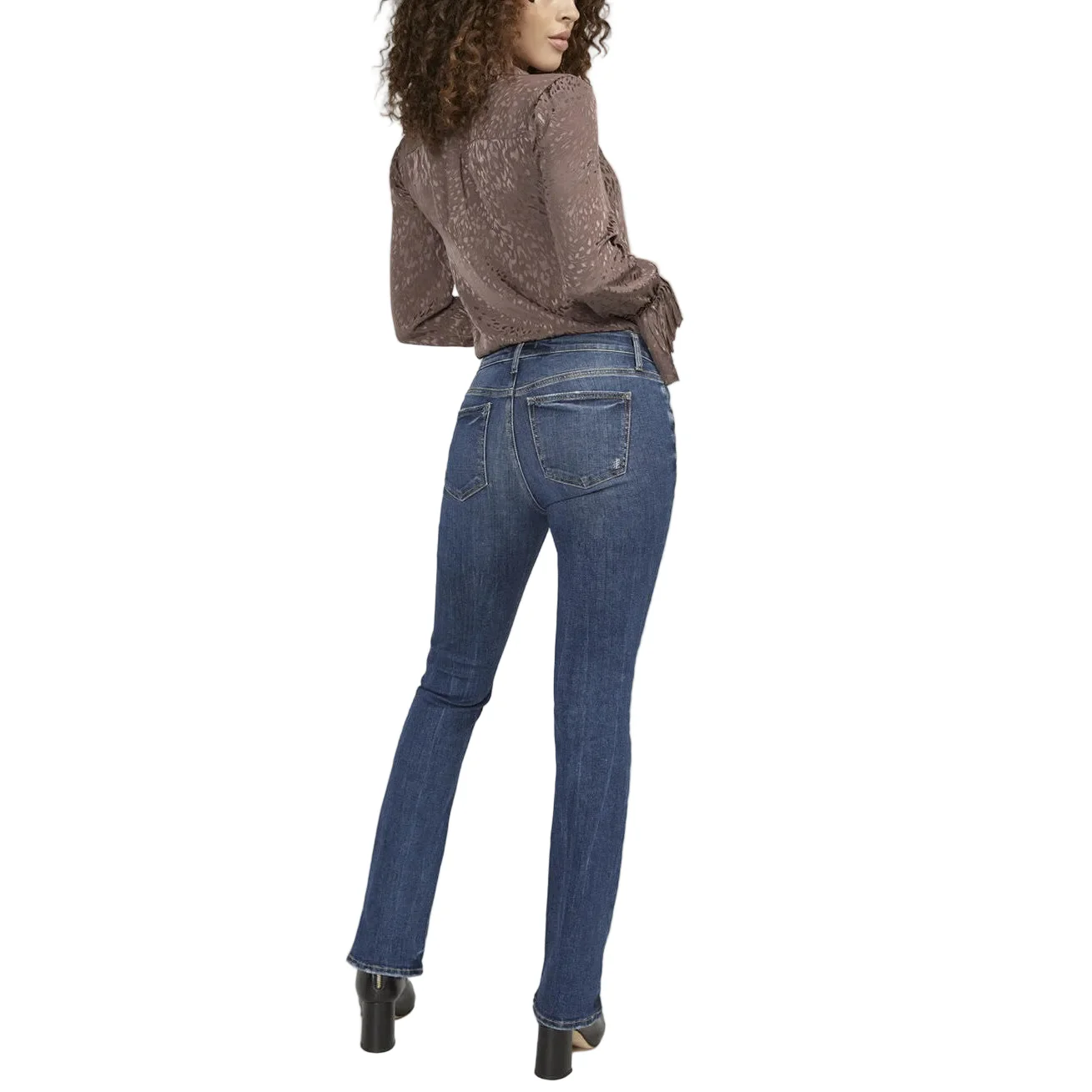 Silver Women's Suki Mid Rise Slim Bootcut Jeans - Indigo - Image 2