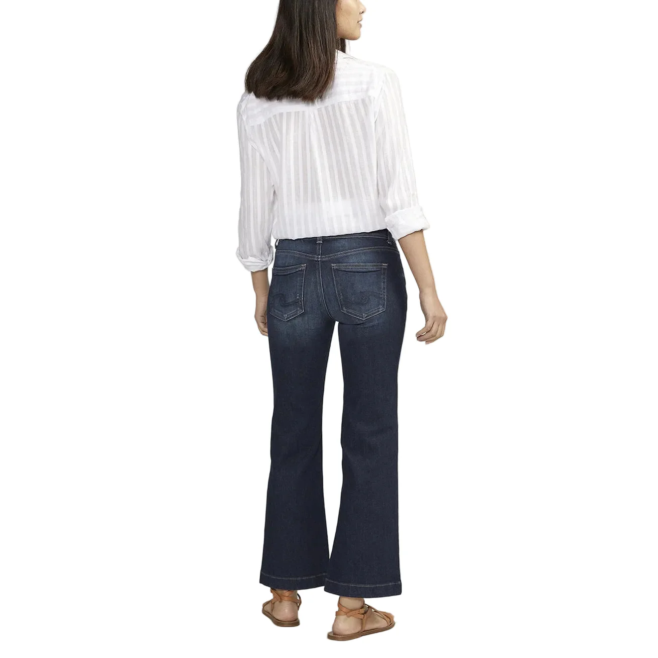 Silver Women's Suki Mid Rise Trouser Jeans - Indigo - Image 3