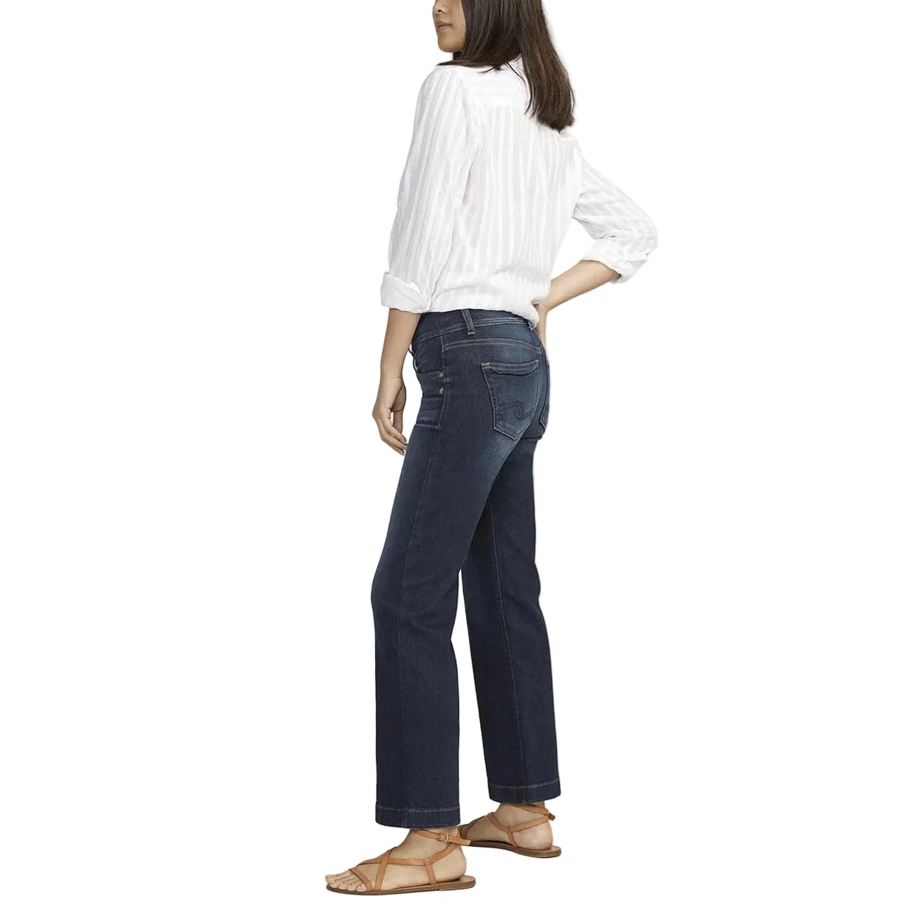 Silver Women's Suki Mid Rise Trouser Jeans - Indigo - Image 4