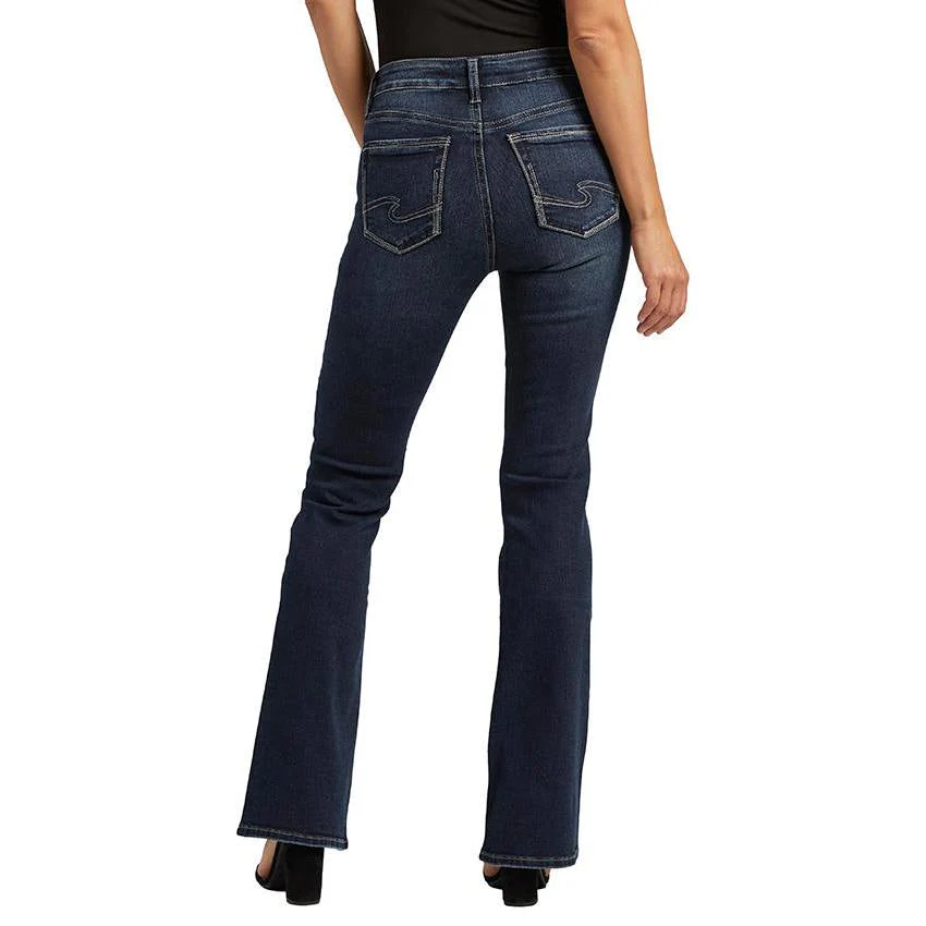 Silver Women's Suki Midrise Buttonfly Bootcut Jeans- Indigo - Image 2