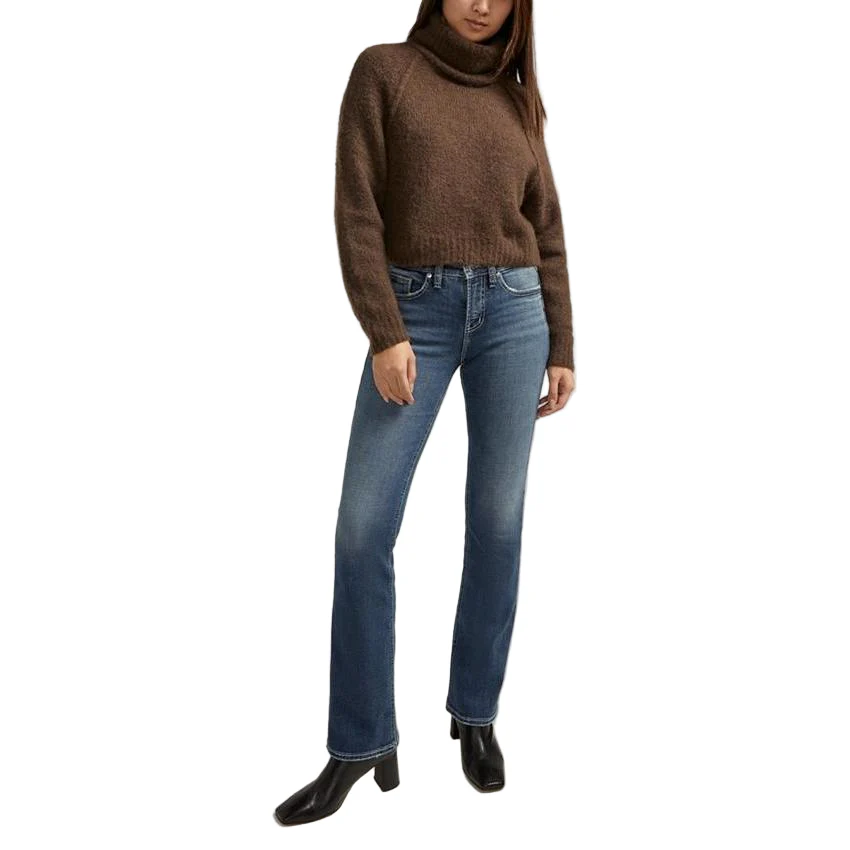 Silver Women's Suki Slim Fit Midrise Bootcut Jeans - Indigo