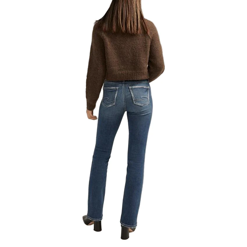 Silver Women's Suki Slim Fit Midrise Bootcut Jeans - Indigo - Image 2