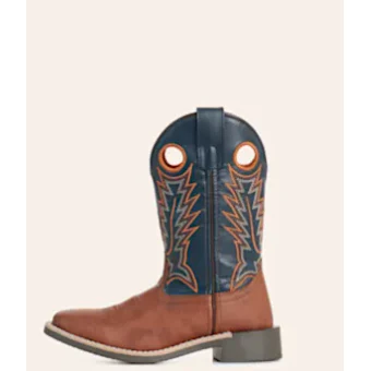 Smoky Mountain Boots Kid's El Paso Cowboy Boots-Brown/Navy - Image 2