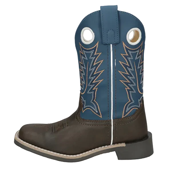 Smoky Mountain Boots Boy's El Paso Cowboy Boots - Brown/Blue - Image 2