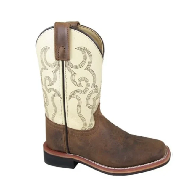 Smoky Mountain Boots Kid's Scout Western Boots- Brown/Cream
