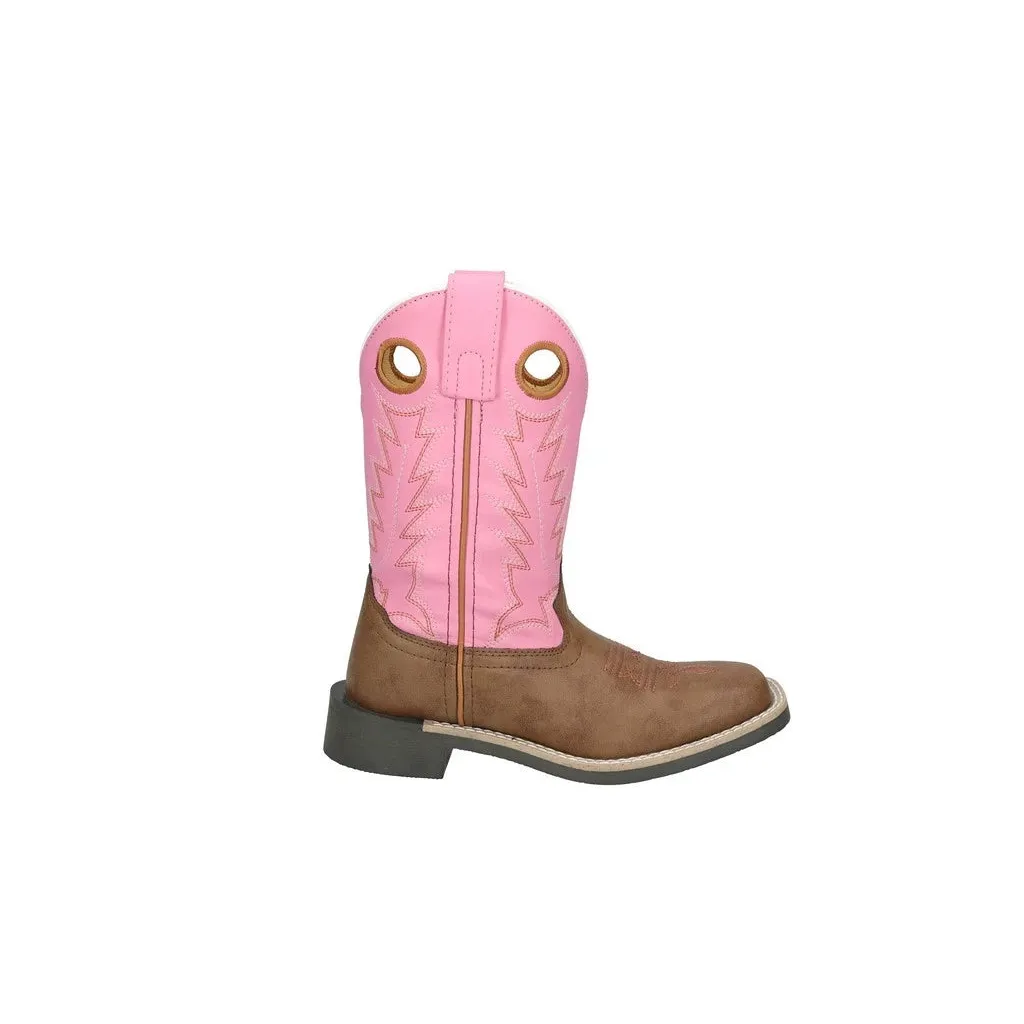 Smoky Mountain Boots Girl's El Paso Cowgirl Boots-Brown/Pink - Image 2