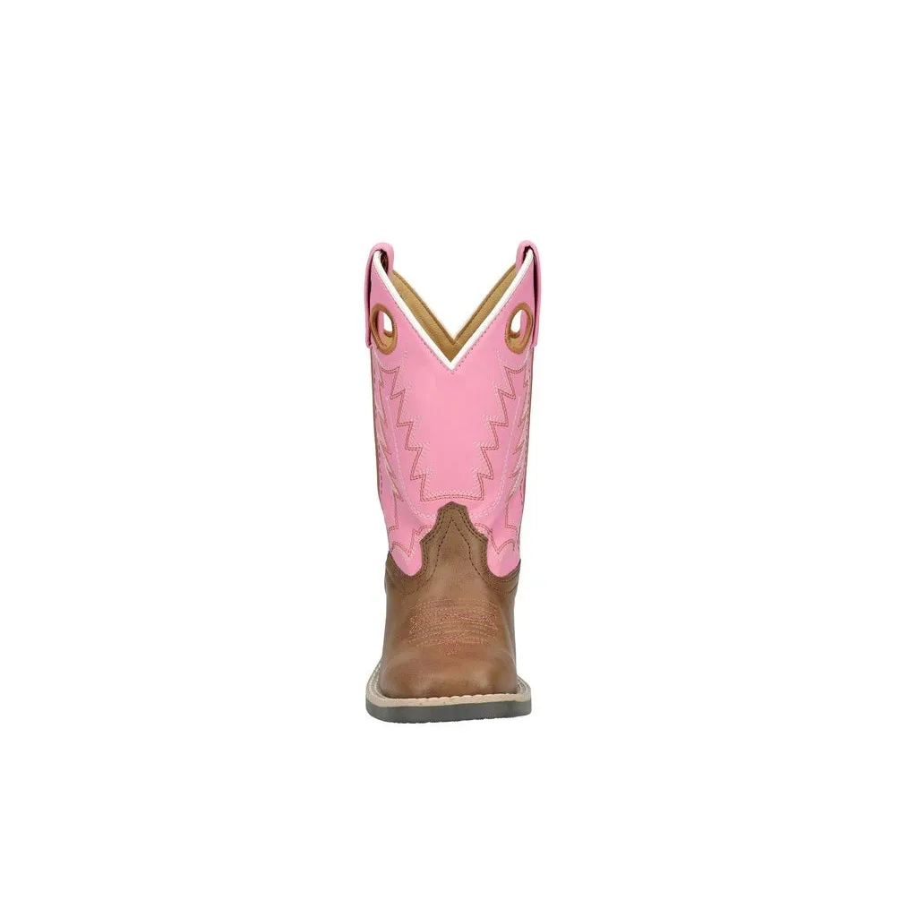 Smoky Mountain Boots Girl's El Paso Cowgirl Boots-Brown/Pink - Image 3