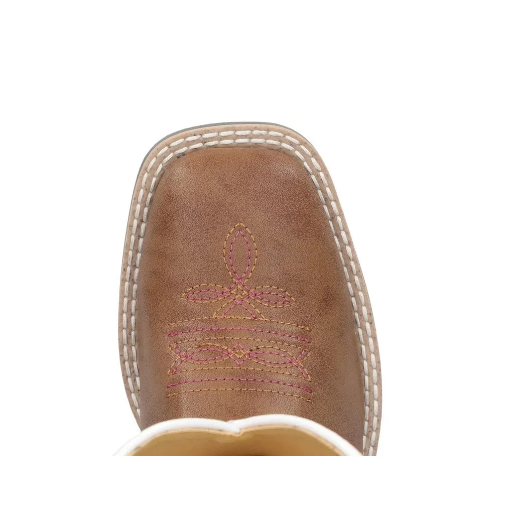 Smoky Mountain Boots Girl's El Paso Cowgirl Boots-Brown/Pink - Image 4