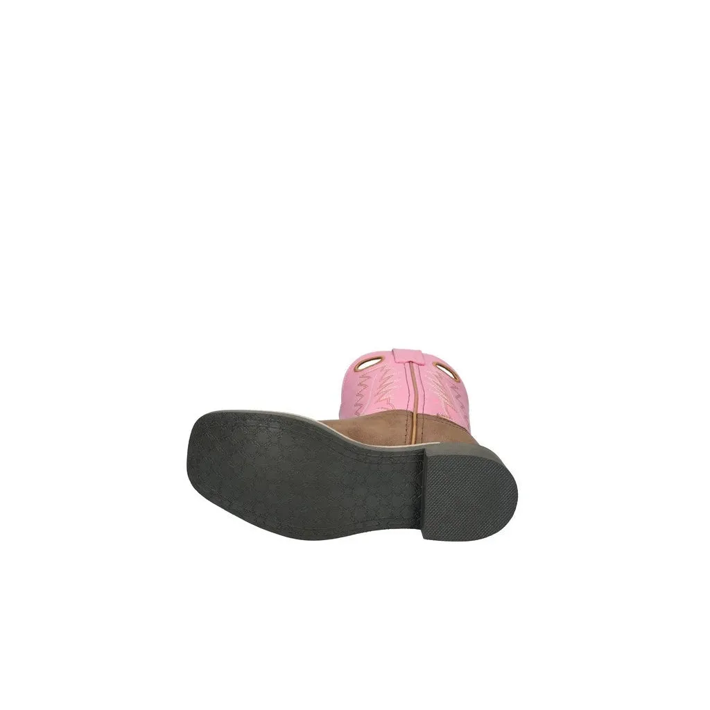 Smoky Mountain Boots Girl's El Paso Cowgirl Boots-Brown/Pink - Image 6
