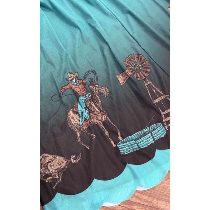 Sterling Kreek Women's God's Country Mesh Skirt - Teal - Image 2