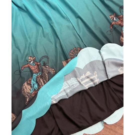 Sterling Kreek Women's God's Country Mesh Skirt - Teal - Image 3