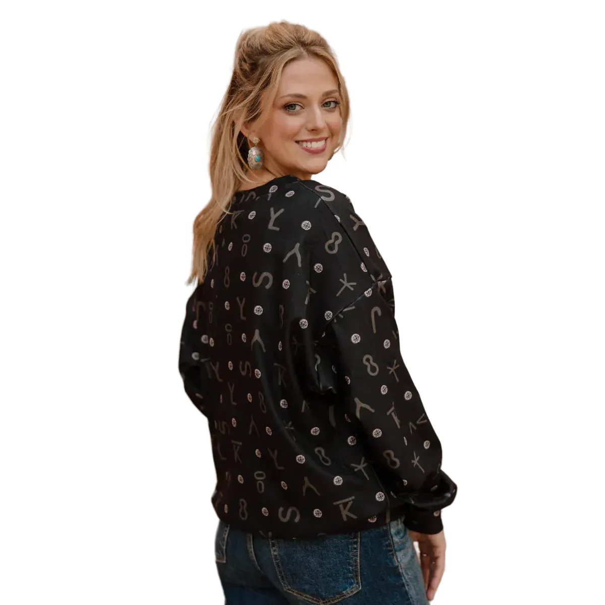 Sterling Kreek Women's Long Sleeve Hot Iron Shirt - Black - Image 2