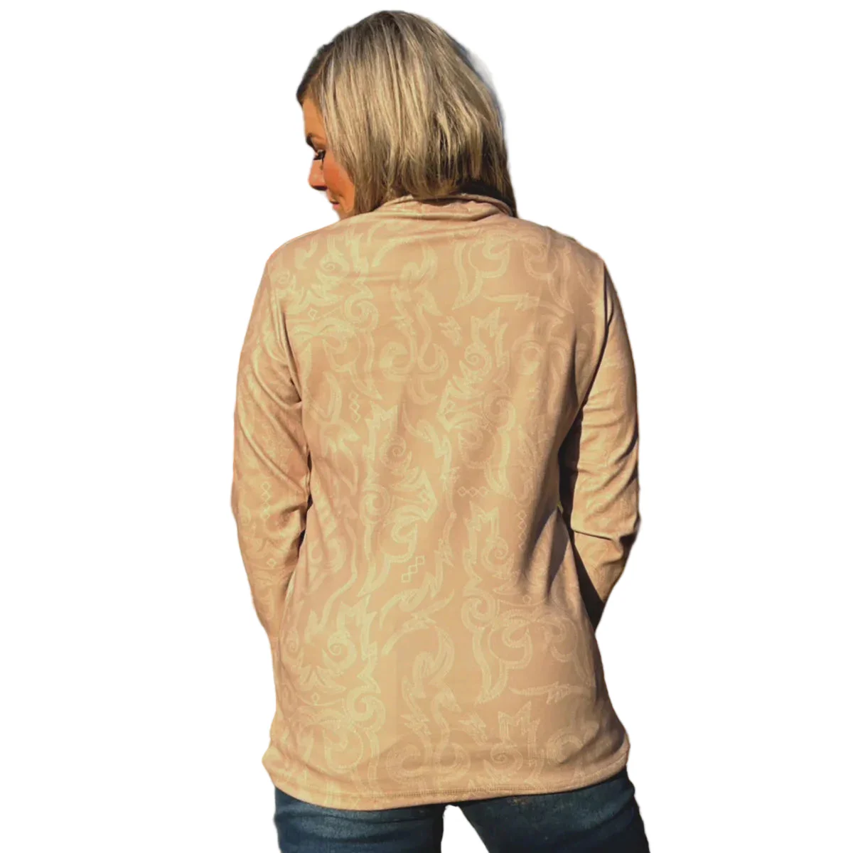 Sterling Kreek Women's Long Sleeve The Dusty Roads Pullover - Tan - Image 2
