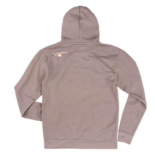 STS Ladies Oval Bull Long Sleeve Hoodie - Light Grey - Image 3