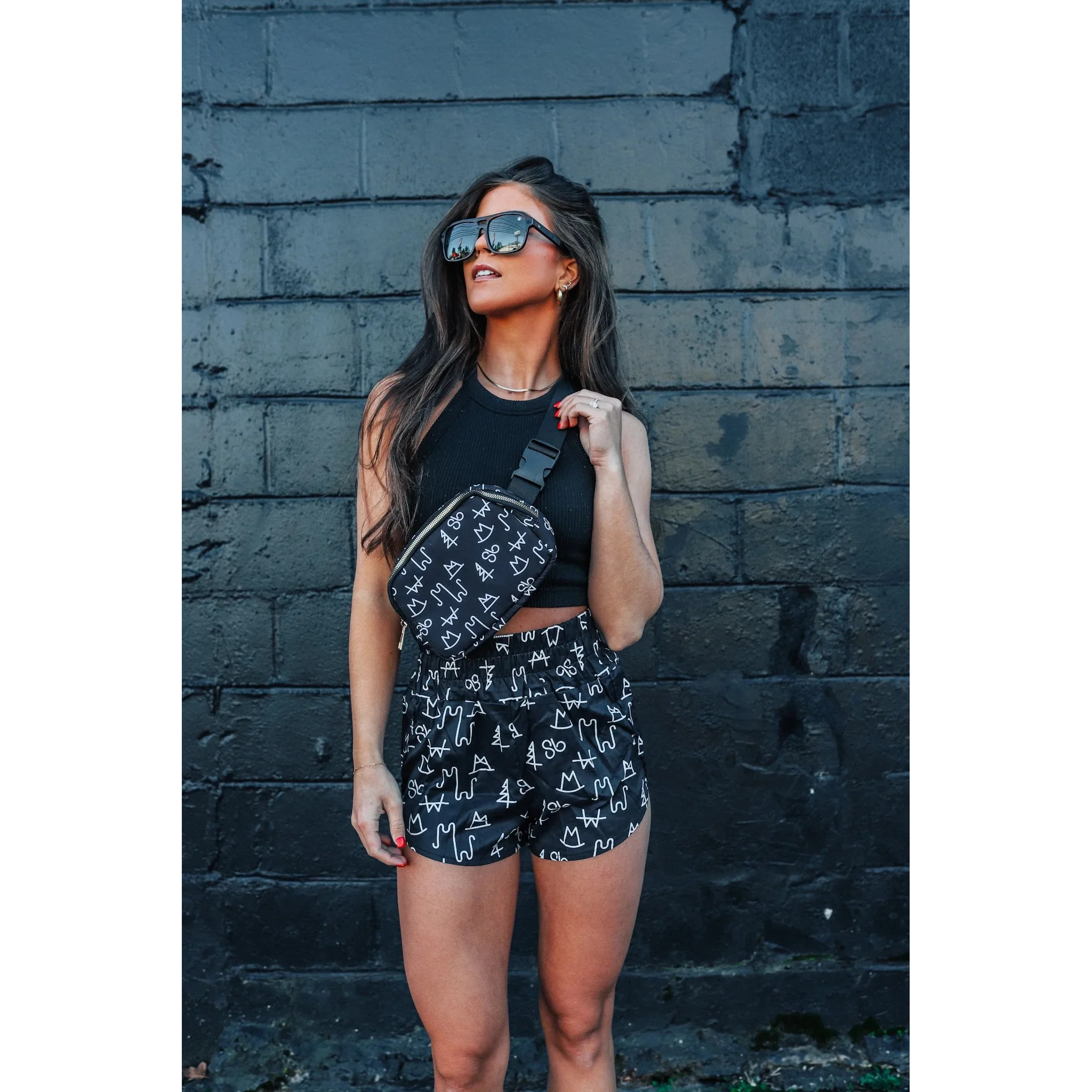 The Front Porch Label Shorts - Black Brand