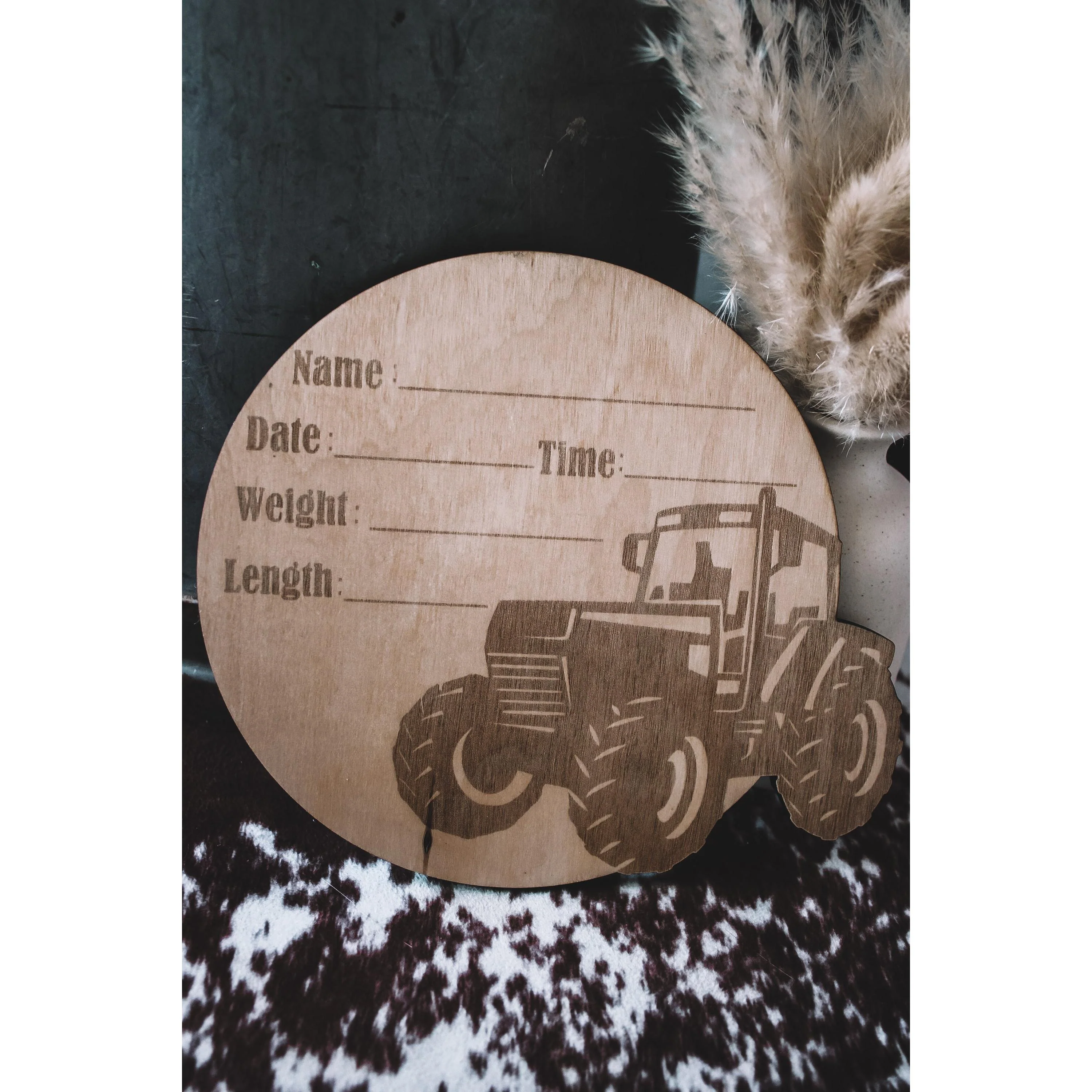 Tractor Birth Stat Sign - Image 2