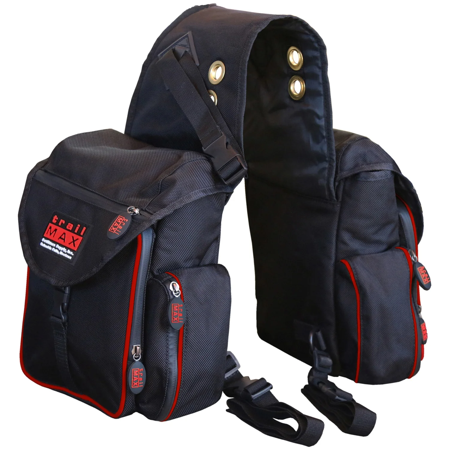 Trail Max 500 Series Back Pocket Saddle Bag W/colored Piping - Image 2