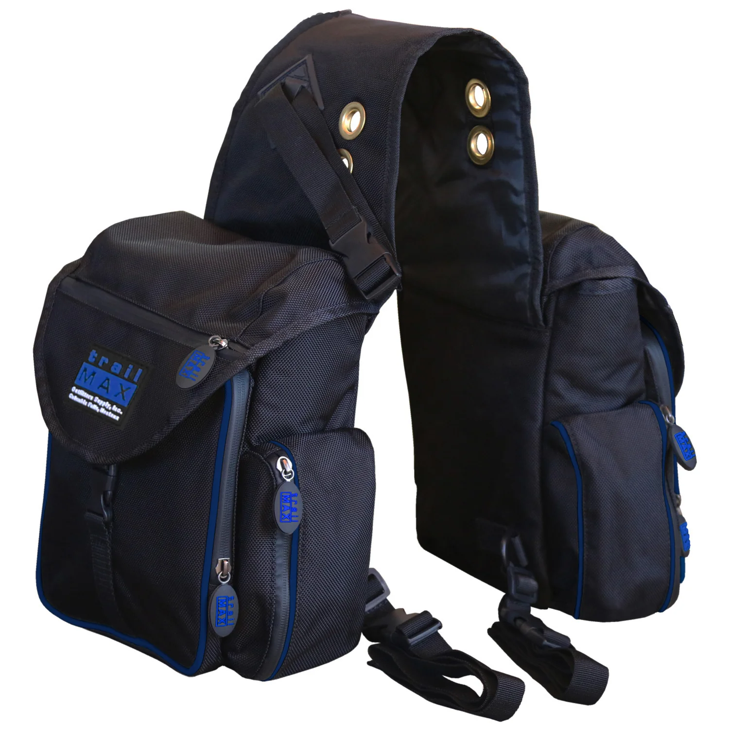 Trail Max 500 Series Back Pocket Saddle Bag W/colored Piping - Image 3