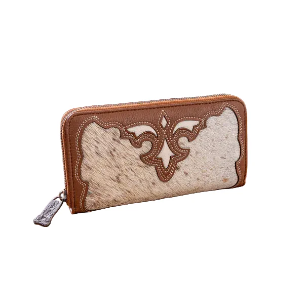Trinity Ranch Hair On Cowhide RFID Protected Wallet- Multiple Colours