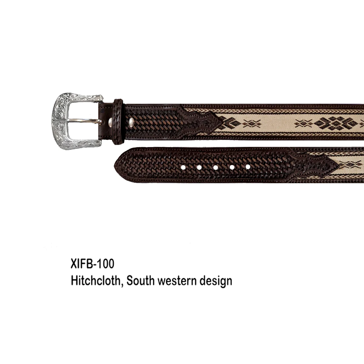 Twisted X Men's Hitchcloth Center Basketweave Belt - Earth Tone - Image 2