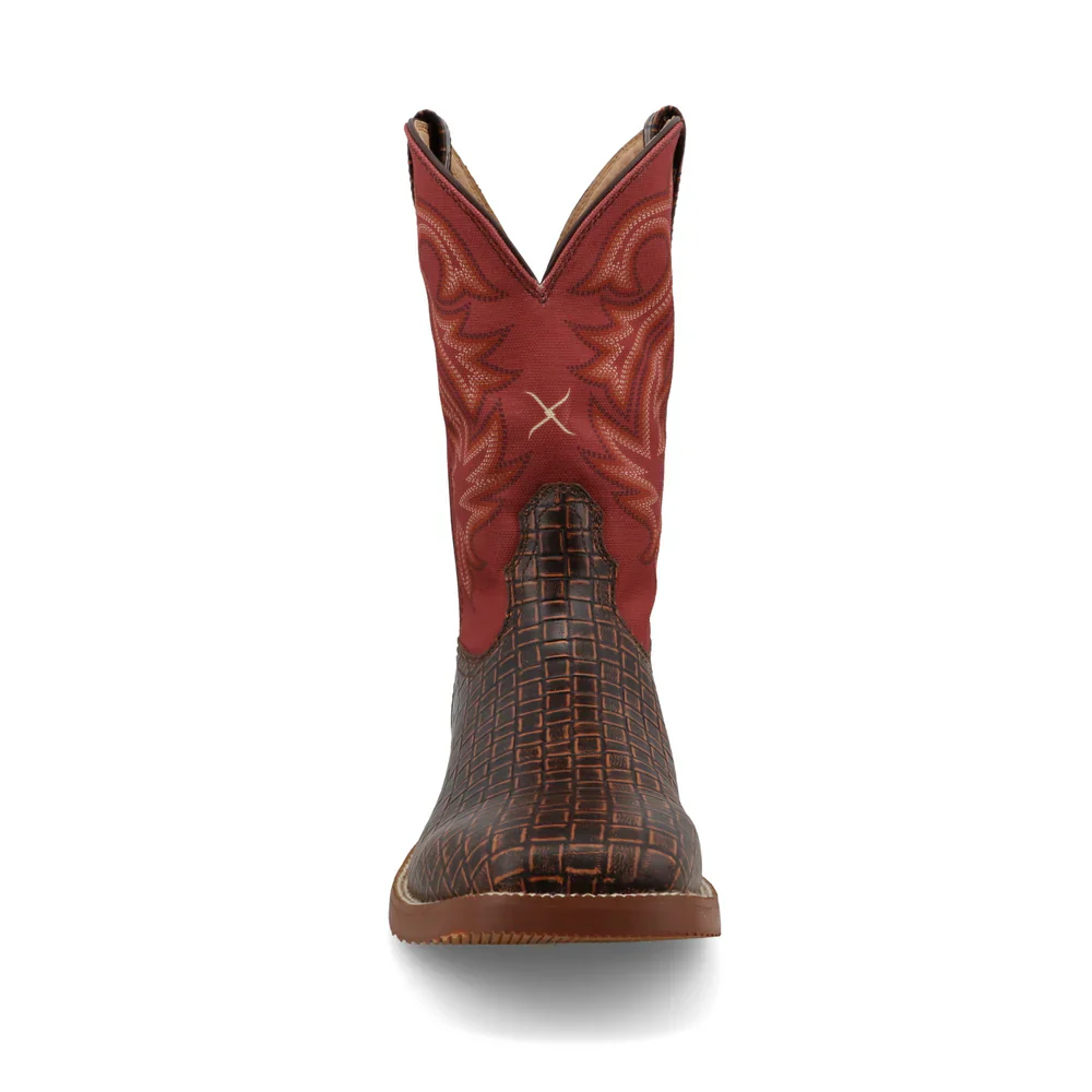 Twisted X Men's 11" Tech X Western Boots - Dark Chocolate/Rhubarb - Image 4