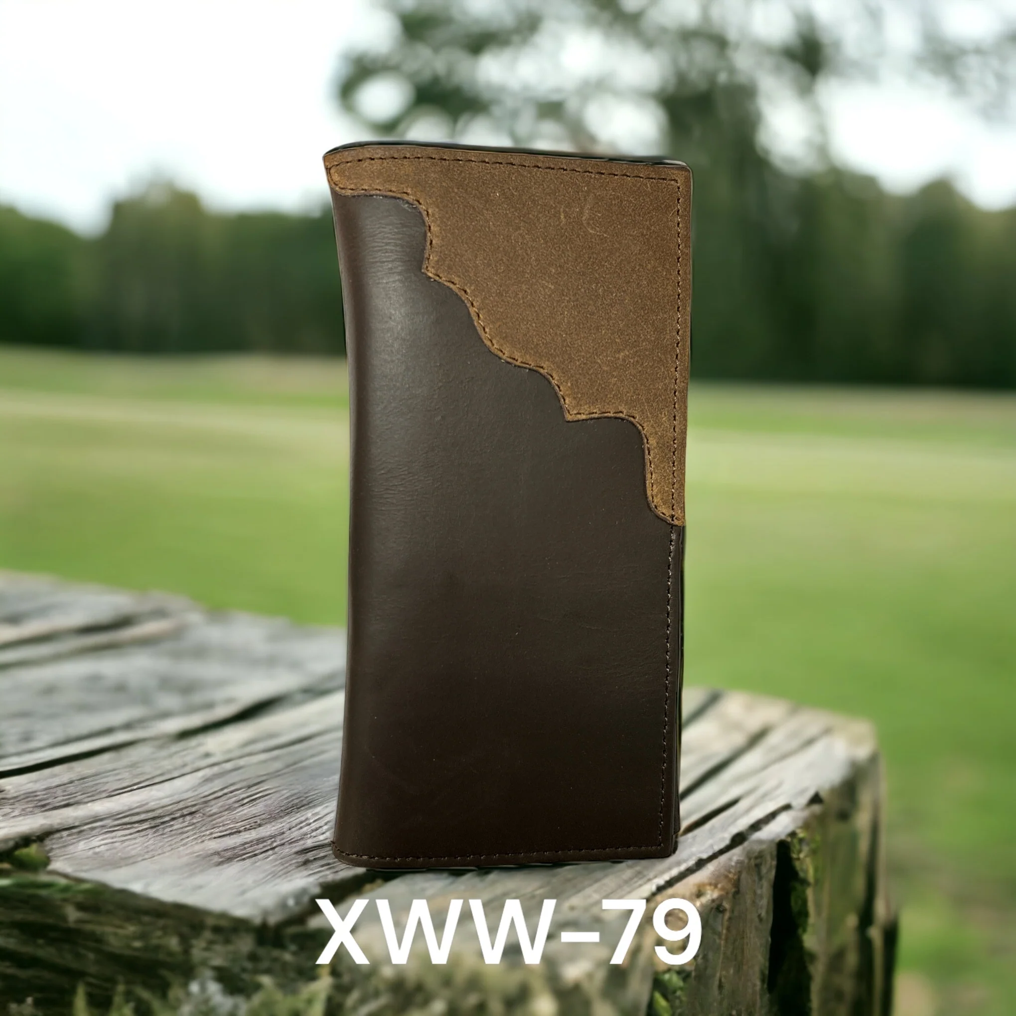 Twisted X Distressed Overlay Rodeo Wallet - Brown