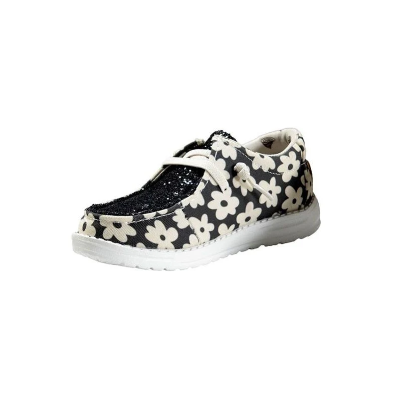Twister Toddler Girl's Daisy Casual Shoes- Black
