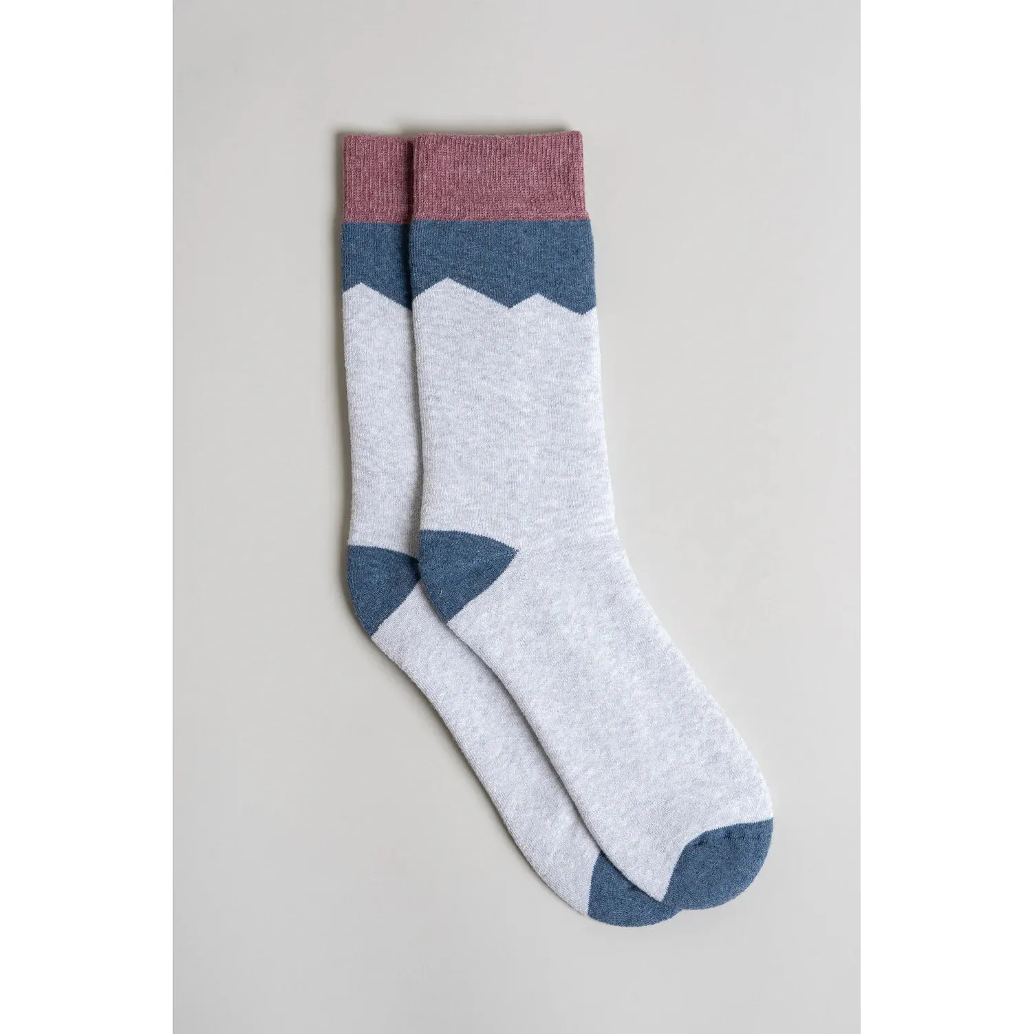 Wanakome Unisex Peak Socks- Sky Heather Mix