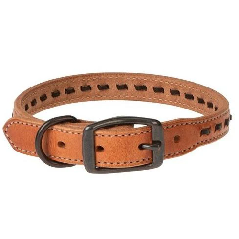 Weaver Buckstitch Leather Dog Collar- Russet - Image 2