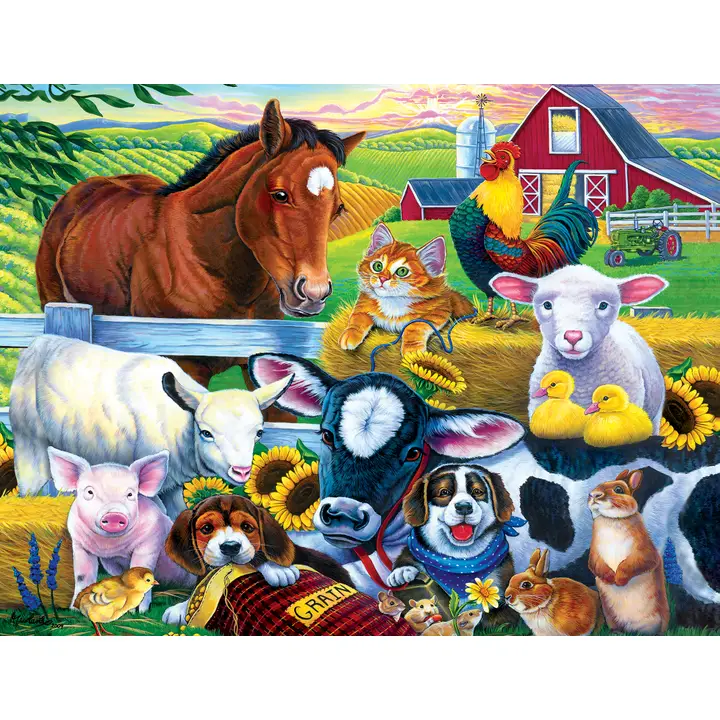World of Animals Farm Friends 100 Piece Puzzle - Image 2