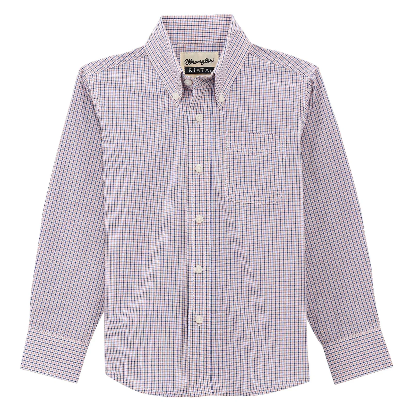 Wrangler® Boy's Riata Long Sleeve Plaid Shirts - Assorted Colours - Image 2