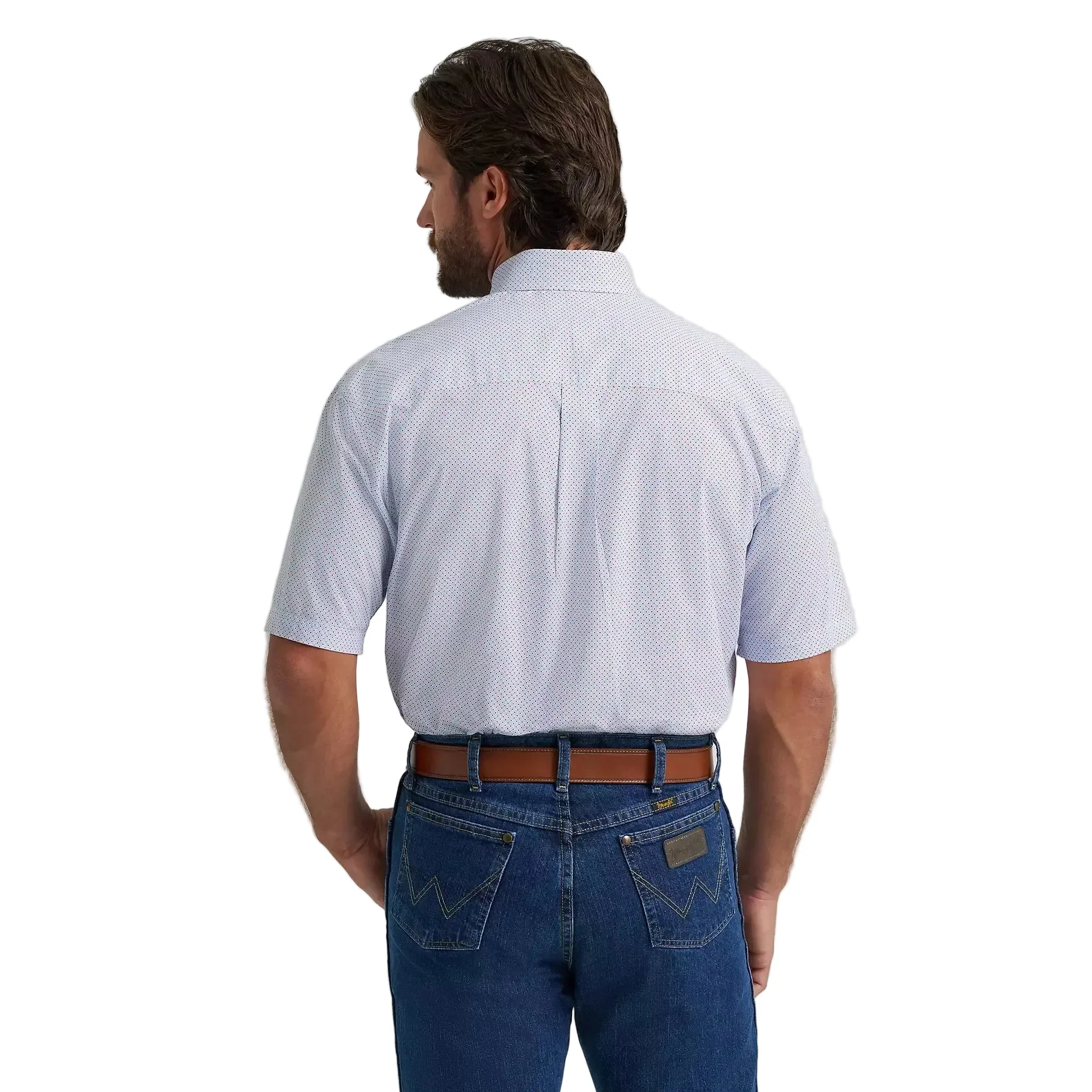 Wrangler® George Strait™ Short Sleeve Two Pocket Button Down Shirt - Red Dot - Image 2
