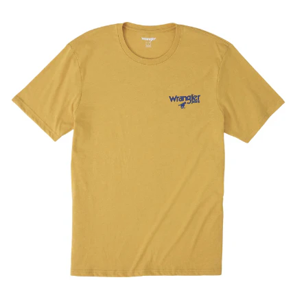 Wrangler® Men's Graphic Short Sleeve T-Shirt - Pale Gold Heather - Image 2