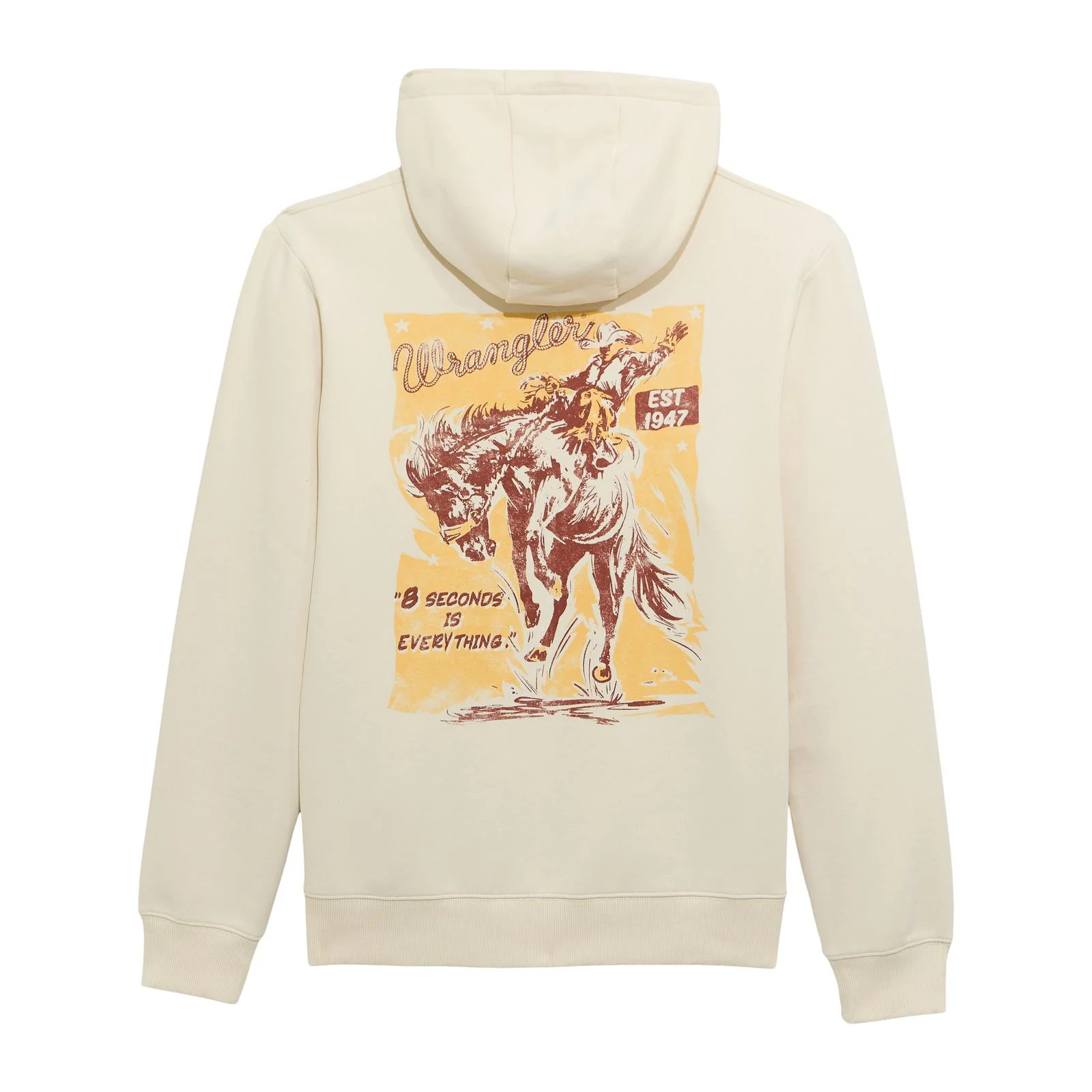 Wrangler®  Men's Western Long Sleeve Hoodie - Antique White - Image 2