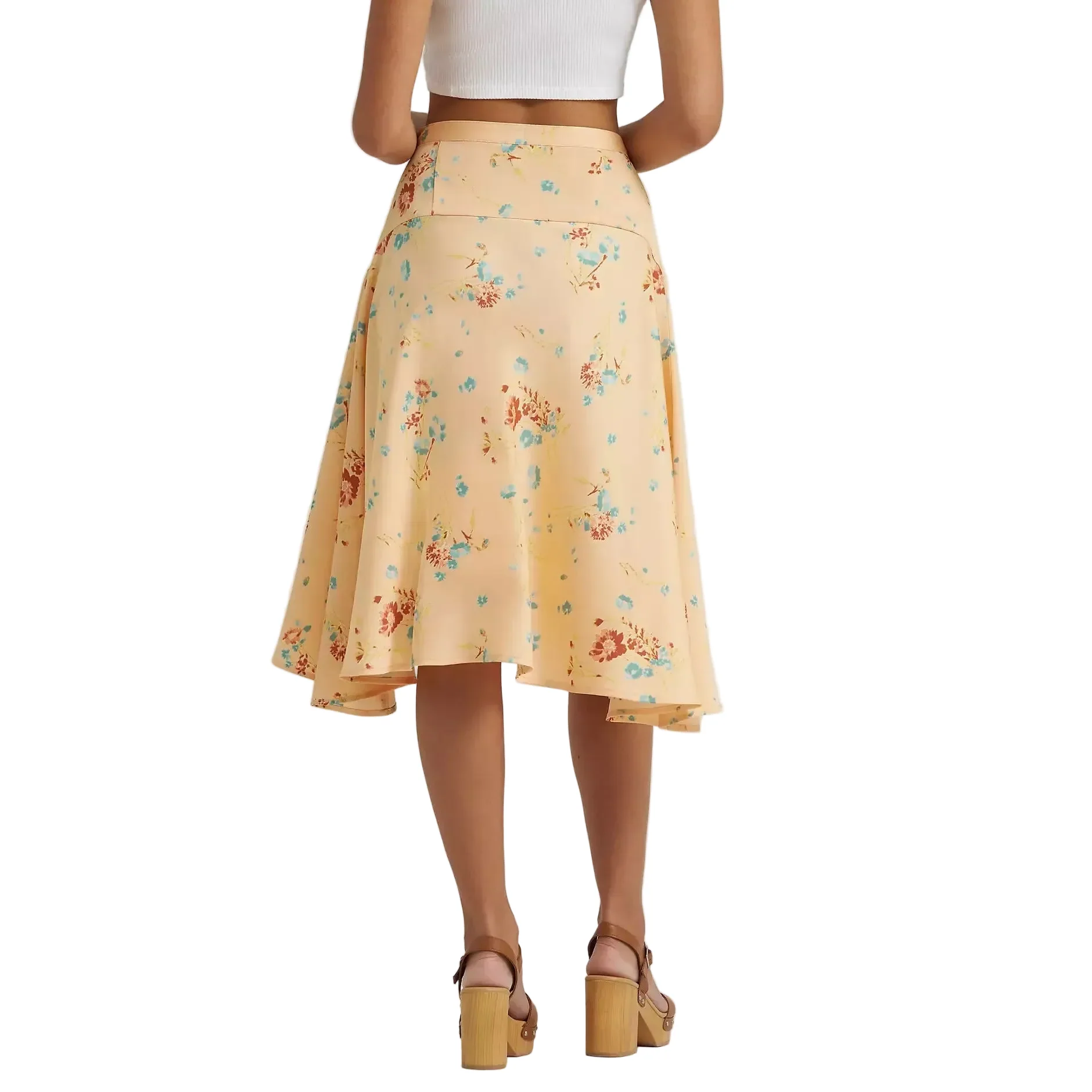 Wrangler® Women's Flowy Handkerchief Midi Skirt - Orange Peach - Image 2
