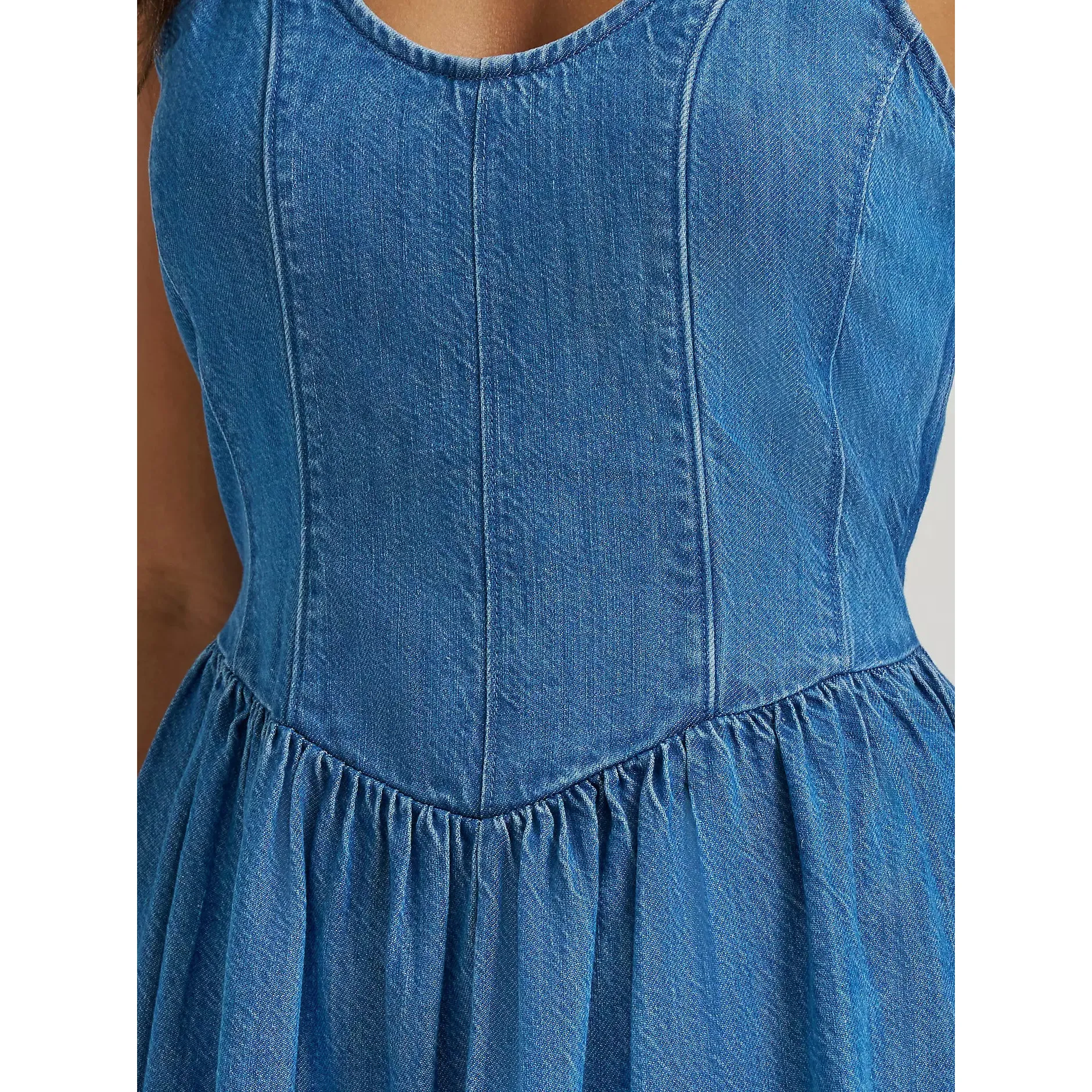 Wrangler® Women's Princess Waist Denim Tank Dress - Mid Denim - Image 3