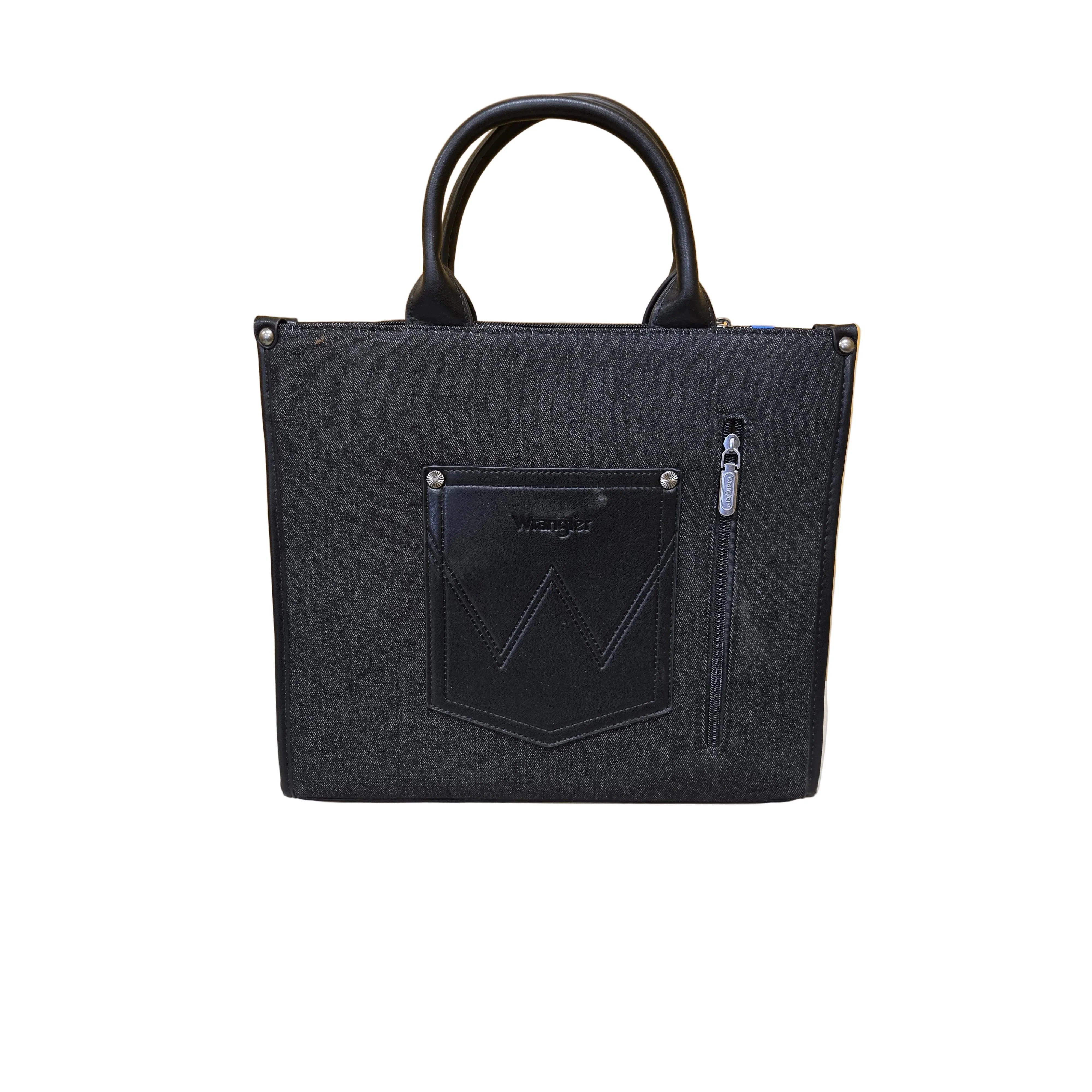 Wrangler Aztec Studded Denim Tote & Crossbody Bag- Multiple Colours - Image 2