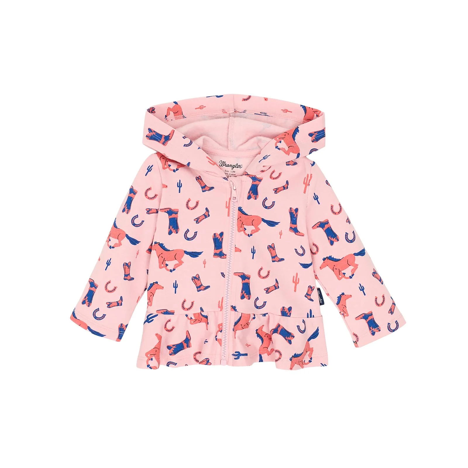 Wrangler Baby Girl's Fleece Full Zip Jacket- Pink