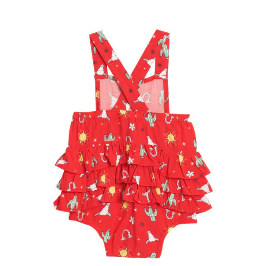 Wrangler Baby Girl's Printed Sleeveless Onesie - Red - Image 2