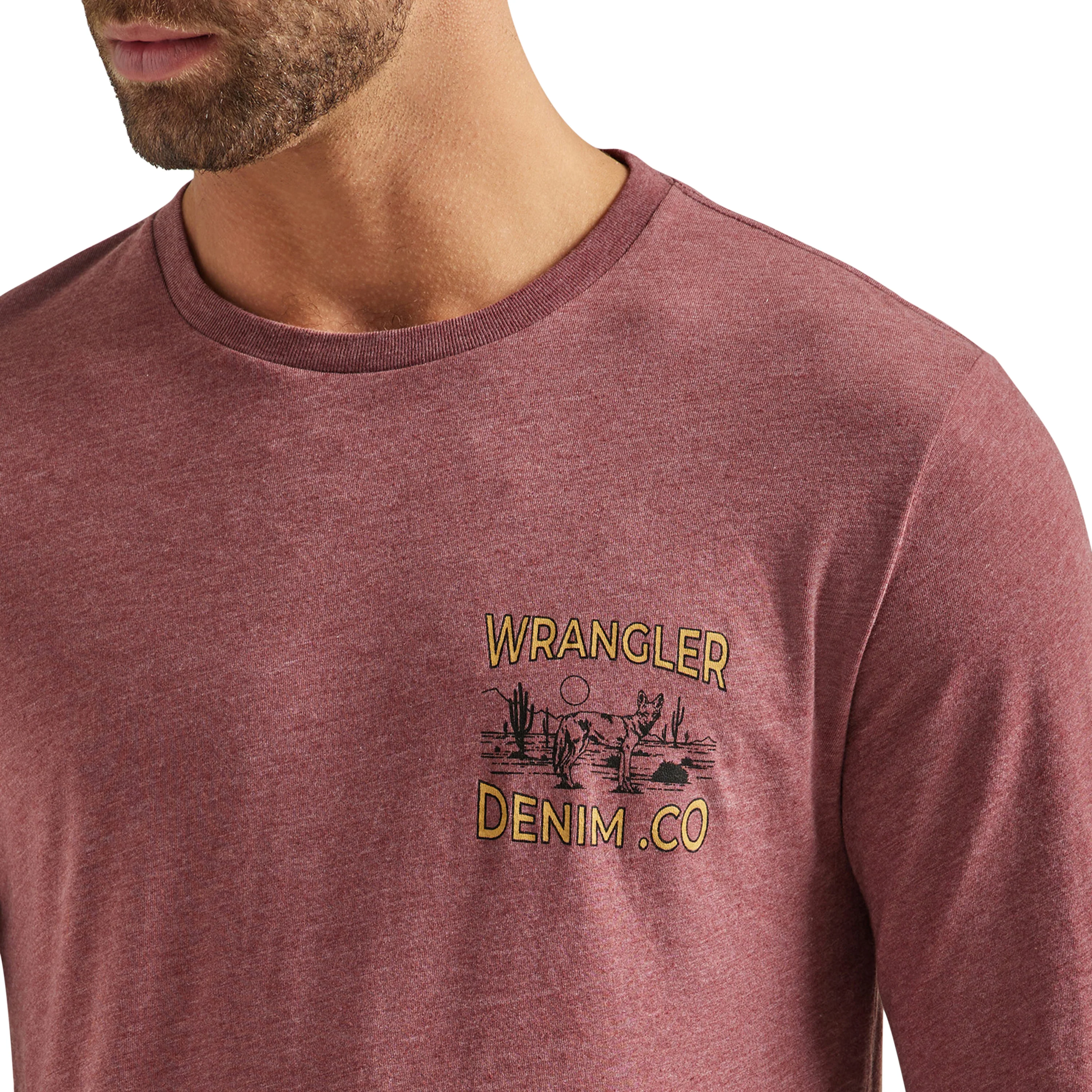 Wrangler Men's Long Sleeve T-Shirt - Heather Red - Image 3