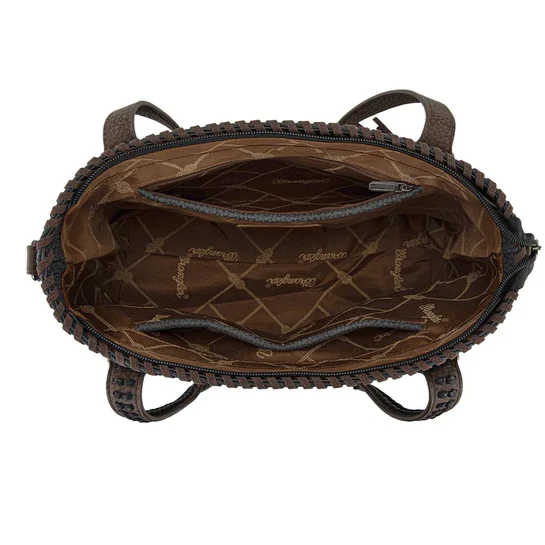 Wrangler Braided Tassel Tote Bag - Black - Image 3
