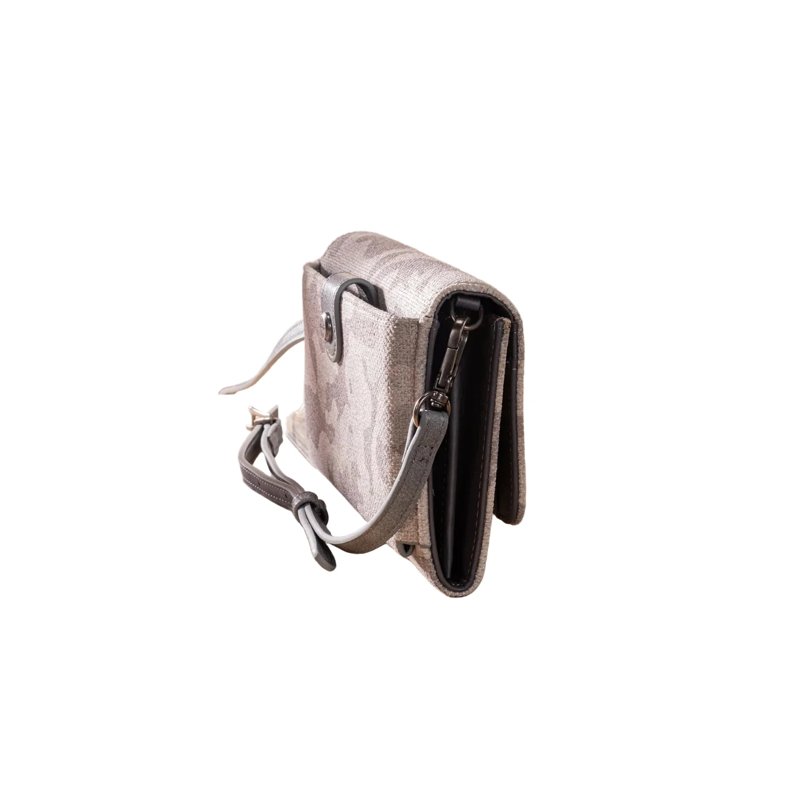Wrangler Camo Print Canvas Clutch Crossbody Bag- Grey - Image 2