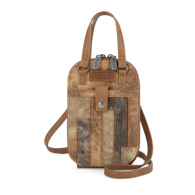 Wrangler Denim Patchwork North South Mini Bag Crossbody- Multiple Colours - Image 2