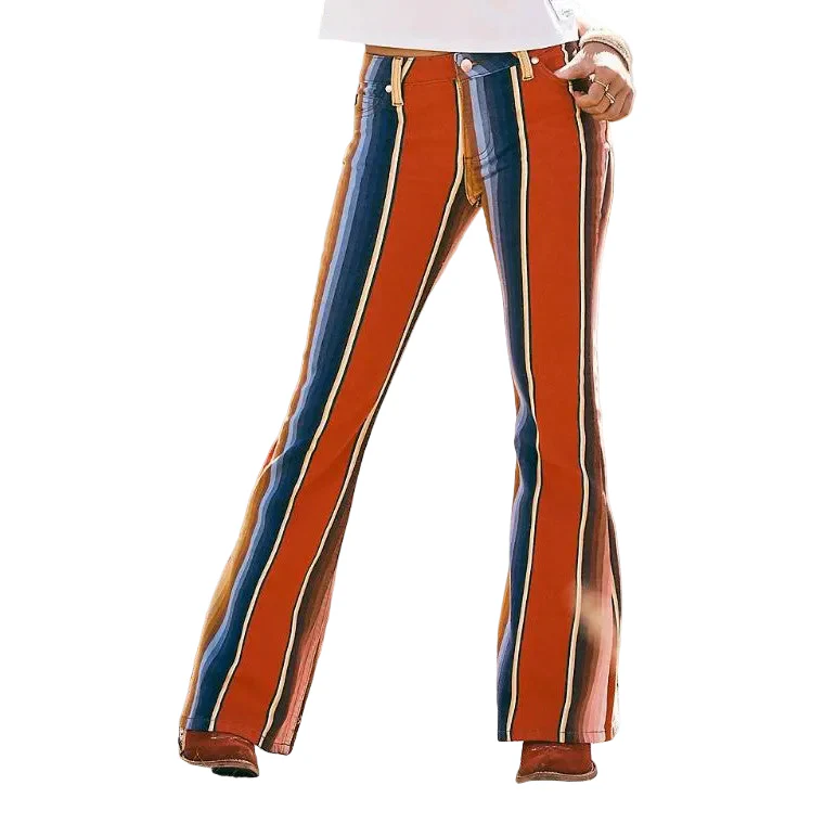 Wrangler Girl's Lainey Wilson Bell Bottom Jeans - Rodeo Stripe - Image 2