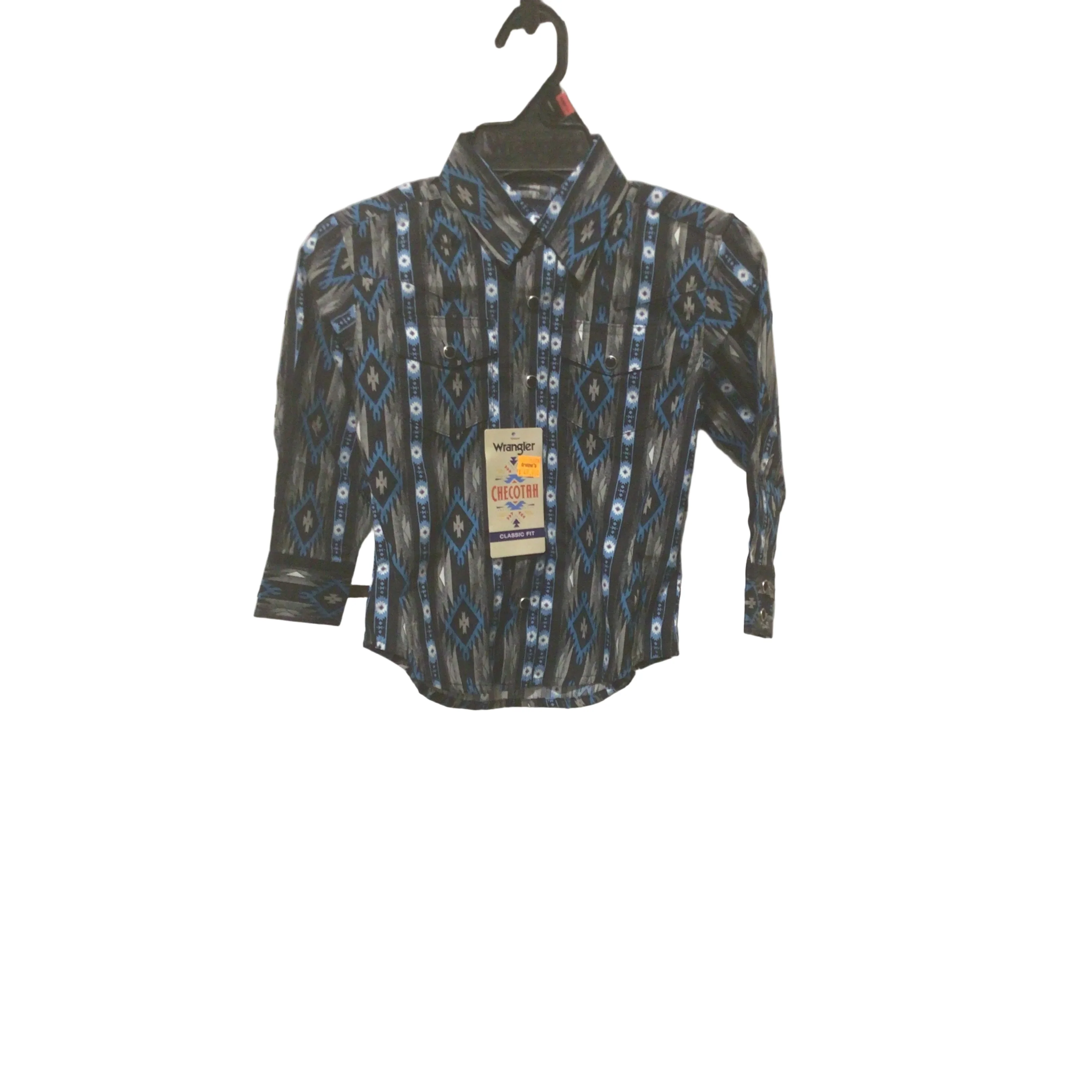 Wrangler Boy's Checotah Long Sleeve Shirt - Black