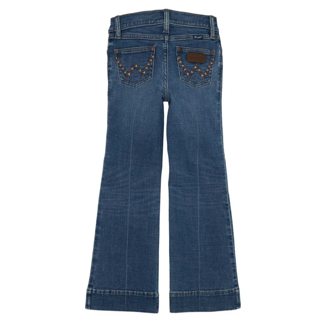 Wrangler Girl's Western Trouser Jean - Mid Wash