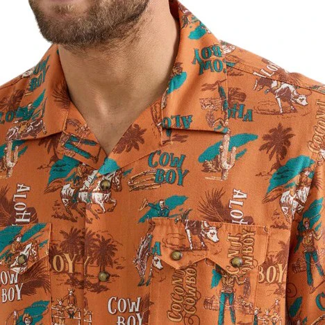 Wrangler Men's Coconut Cowboy Short Sleeve Shirt - Assorted Colours - Image 6
