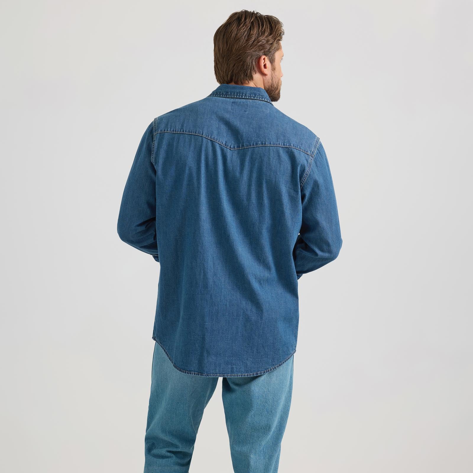 Wrangler Men's Denim Long Sleeve Denim Shirt - Assorted Colours - Image 4