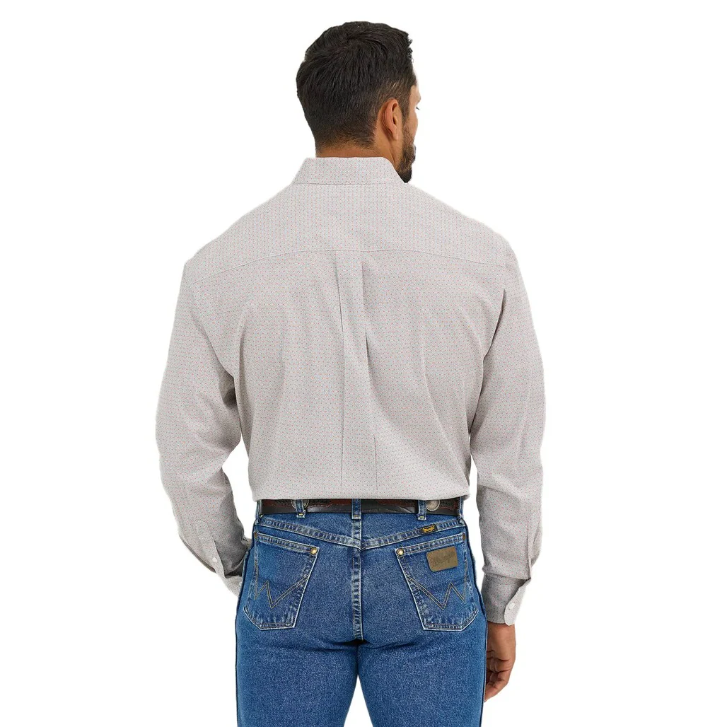 Wrangler Men's George Strait Collection Long Sleeve Shirt - Grey Fence - Image 2